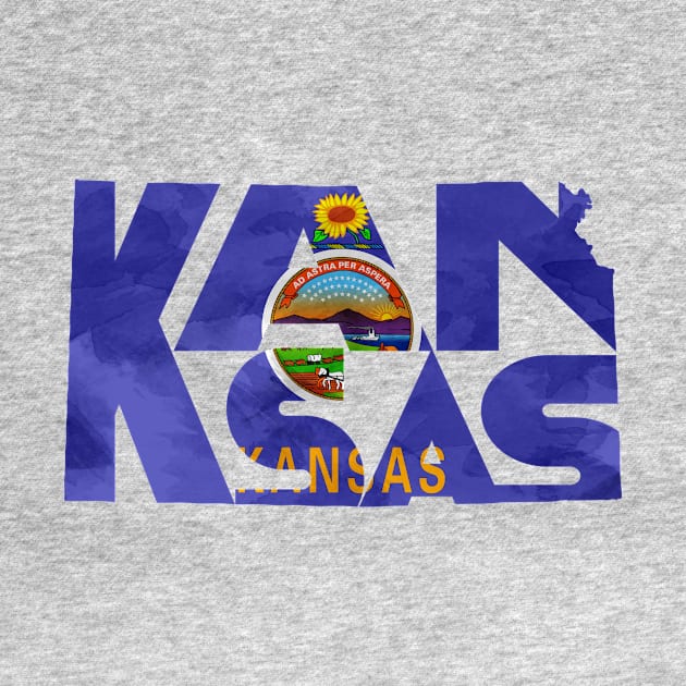 Kansas Typo Map by inspirowl